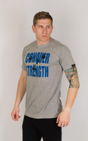  Weightlifting and Powerlifting Clothing | "Conquer Strength" Tee - Load Strength Sports