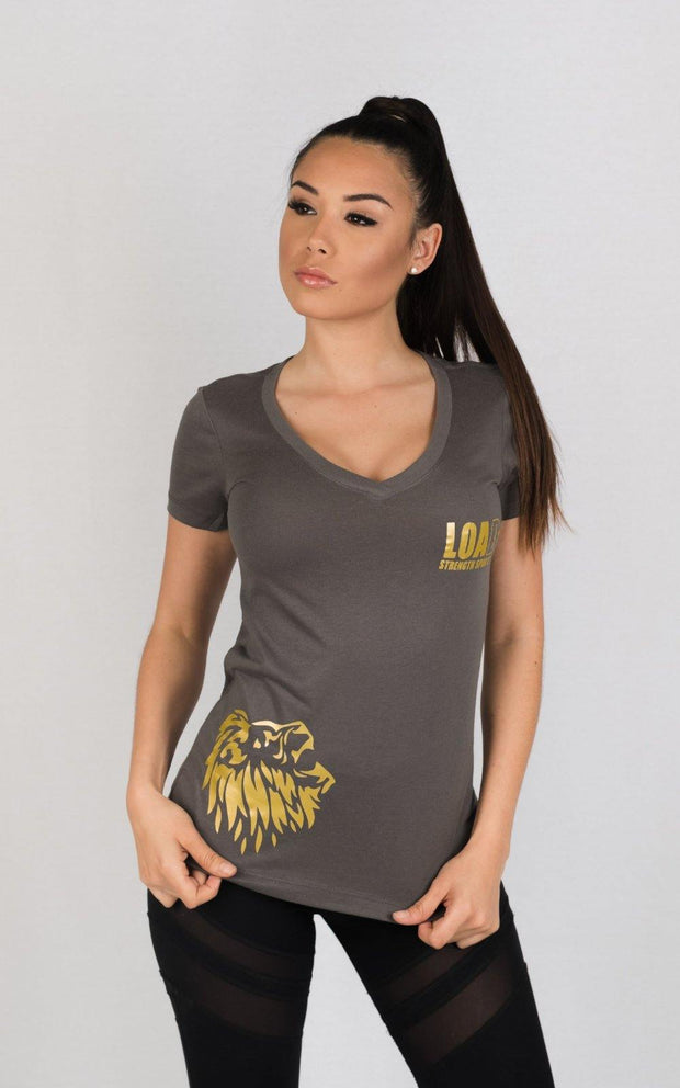  Weightlifting and Powerlifting Clothing | "ROAR" V-Neck - Load Strength Sports