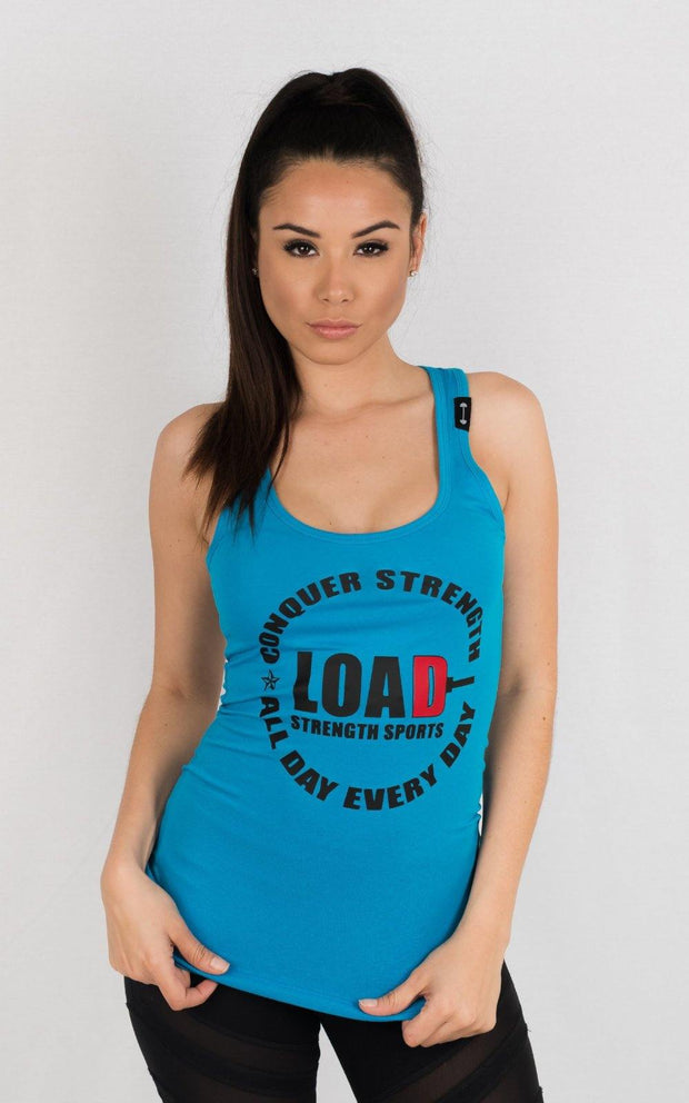  Weightlifting and Powerlifting Clothing | "LOAD" Racerback Tank - Load Strength Sports